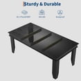 thumbnail image 5 of Kicctian 71" Large Rectangular Farmhouse Dining Table for 6-8,Wooden Table with Sturdy Frame, Versatile Dining Room Furniture for Home, Living Room or Office,Black, 5 of 8