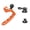 Orange, variant on YIGSECU Flexible Silicone Camera Mount Strap For Bikes Skateboards Features 180 Vertical And 360 Horizontal Rotating