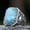 No 1, variant on Vintage Red Blue Turquoise Skull Indian Tribal Stainless Steel Retro Biker Ring-No 2-7