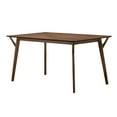 thumbnail image 2 of Benjara Skie 5pc Dining Table Set, 4 Chairs, Rectangular, Brown Solid Wood, Gray, 2 of 5