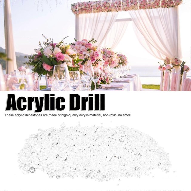 4000 Pcs Acrylic Rhinestones NonToxic OdorFree White Mixed 3/6/10mm for DIY Jewelry Decorations Arts Crafts