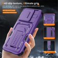thumbnail image 6 of Rugged Phone Case for Motorola Moto G Paly 2025, Military Grade Shockproof Cover with Sliding Camera Lens Protector, 2-Way Kickstand, Anti-Slip, Heavy Duty Full-Body Drop Protection,Purple, 6 of 8