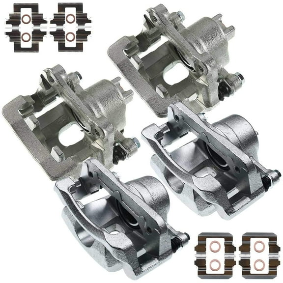 A-Premium Disc Brake Caliper Assembly with Bracket Compatible with Honda Pilot 2003-2008 V6 3.5L Front and Rear 4-PC