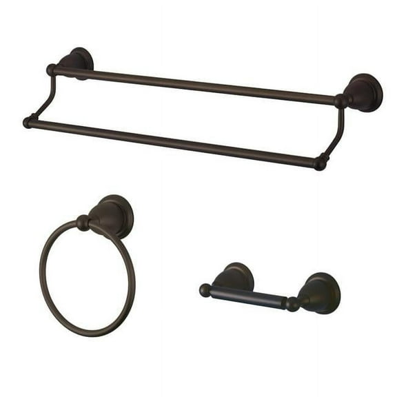 2.5 in. Heritage Bathroom Accessory Set, Oil Rubbed Bronze - 3 Piece