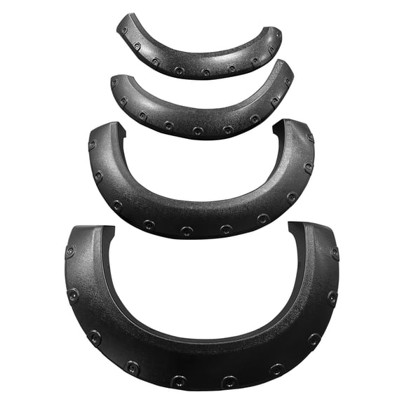 Ikon Motorsports Fender Flares Wheel Arch Covers Compatible with 2011-2014 Ford F-250 F-350 Super Duty Black Truck Mud Guard Fender Extensions Protector Set, 4 Pcs, Front & Rear