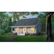 House Plan Gallery - HPG-800B - 800 sq ft - 2 Bedroom - 1 Bath Small House Plans - Single Story Printed Blueprints - Simple to Build (5 Printed Sets)