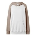thumbnail image 2 of Oversized Hoodies for Women 2025 Fall Winter Long Sleeve Color Block Hooded Sweatshirt with Pockets Pullover Tops, 2 of 7