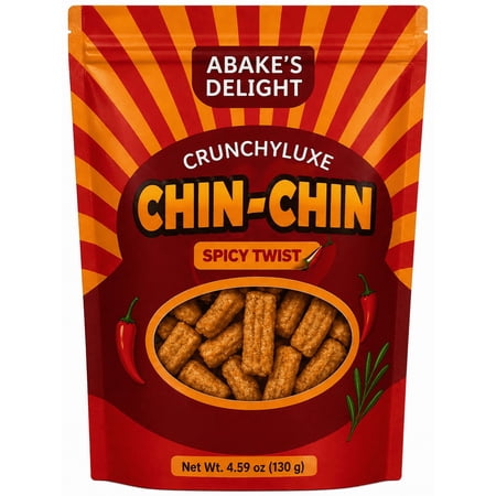 • CrunchyLuxe Chin- Chin -Spicy Twist Flavor, 5 Packs (4.59 oz / 130 g Each)