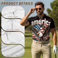 thumbnail image 5 of HUIACONG Matching Golf Shirts for Couples Sleeveless Golf Tops for Women Moisture Wicking Quick Dry Lightweight Mens Short Sleeve 250 Anniversary USA Golf Shirt Breathable Athletic Outdoor Wear Man S, 5 of 6