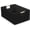 Black, variant on Foldable Fabric Storage Basket for Shelves, Linen Decorative Storage Bin with Wooden Handles, Small Organizer Cube for Closet, Rectangle Canvas Box for Organizing, Decor, 15x10.6x6 Inches (Blcak)