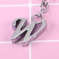 thumbnail image 5 of Pretyzoom initial keychain charm letter W shape silver 1Set for gifting friends family and keychain use, 5 of 8