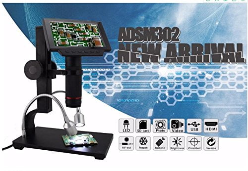 Andonstar ADSM302 560X Digital Microscope HDMI 1080P Full HD Scope with 5 inch LCD Screen for Soldering Phone Repair Tools