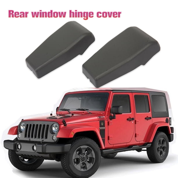 2 uds para Jeep Wrangler JK 2007-2017 cubierta de bisagra de ventana trasera tapa de vidrio para vehículo Tmvgtek Autopartes