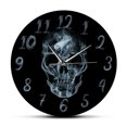 thumbnail image 1 of Reloj de pared con diseño de calavera y humo de 30 x 30 cm, no hace tictac y silencioso, 1 of 1
