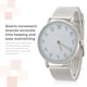 thumbnail image 1 of Relojes para Mujeres, Movimiento de Cuarzo, Correa de Acero Inoxidable, Reloj analógico con dial Redondo.(Plata) Ecomeon no, 1 of 5