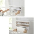 thumbnail image 5 of Foil and Cling Film Dispenser, Wall Mount Kitchen Roll Holder with Cutters & Storage Rack, 39 x 24 x 10 cm, 5 of 5