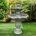 thumbnail image 3 of Willwolfer 35'' H 3-Tier Outdoor Water Fountain - With Submersible Electric Pump- Garden Cascading Waterfall for Yard Patio Lawn Home Decor, 3 of 13