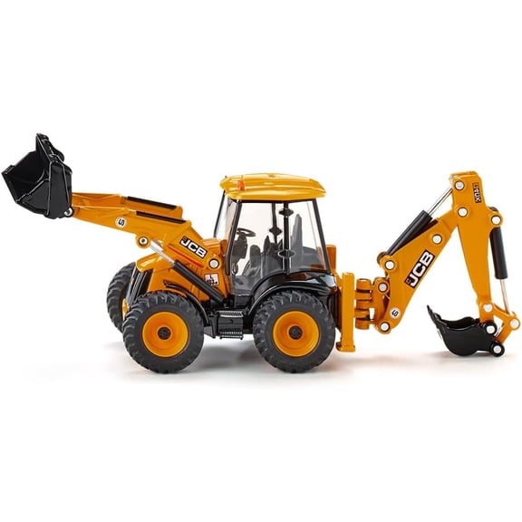 Siku Metal/Plastic JCB 4CX Backhoe Loader, 1:50 Scale, Yellow