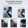 thumbnail image 2 of Ibywind 2 Protectors Pantalla para Xiaomi 14T Pro 5G 6.67"+1 Protector Cámara+1 Protector Trasera Fibra Carbono,Cristal Templado, 2 of 5