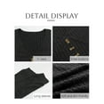 thumbnail image 4 of NJWS Women Long Sleeve V Neck Sweater Dress Knee Length A Line Ribbed Button Dresses Winter Fall Casual Wedding Guest Dress, 4 of 5