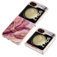 thumbnail image 4 of Nalacover for Samsung Galaxy Z Flip5 Marble Pattern Slim Case Compatible with MagSafe Wireless Charging, Soft Silicone/TPU Shockproof Non-Yellowing Lightweight Protective Cover,Rose, 4 of 12