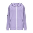 thumbnail image 4 of Taqqpue Travel Hoodie with Eye Mask,Teen Girls Comfrt Airplane Mode Zip Up Hoodies Fall Winter Girls Boy Oversized Sweatshirt with Pocket, 4 of 8