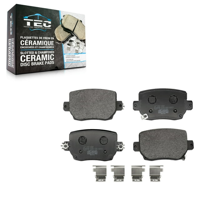 TEC Rear Ceramic Disc Brake Pads TEC-2387 for Car Tesla 3 Y with Red Painted Calipers