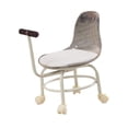thumbnail image 2 of Lipstore Tabouret Roulant Bas Mobile Siège à Roulettes Rotation à 360 Degrés avec Roulettes Universelles Gris, 2 of 8