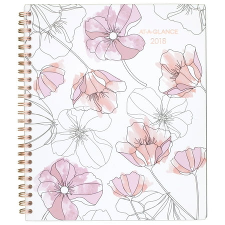 12 Month Wall Planner 2018 AT-A-GLANCE Blush Weekly/Monthly Planner, 12 Months, January Start, 7 5/8