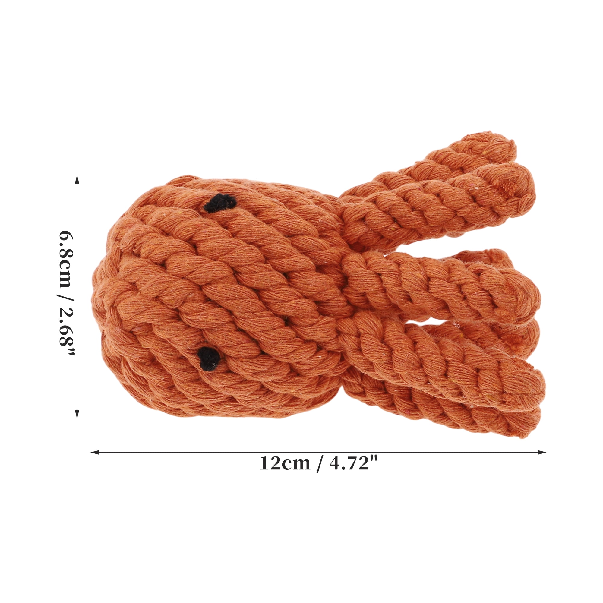 Unique Bargains Durable Cotton Teeth Cleaning Octopus Shape Dog Chew Rope Orange