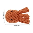 thumbnail image 2 of Juguete de masticar en forma de pulpo para cachorros, cuerda de algodón trenzada duradera para limpiar los dientes, color naranja, 2 of 7