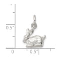 thumbnail image 4 of 925 Sterling Silver Solid Polished Rabbit Charm 12x12mm Wide Pendant Necklace for Women - 2.2 Grams, 4 of 5