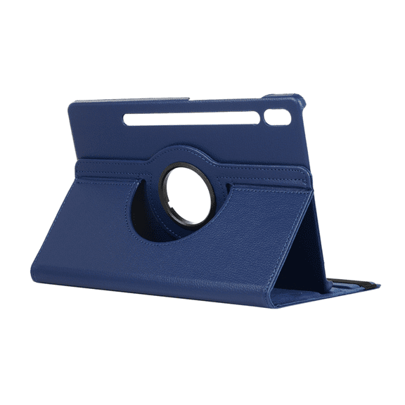 360 Degree Swivel Case for Samsung Galaxy Tab S7 11 Inch 2020 Models SM-T870/T875, Premium PU Leather Swivel Protection Folio Stand Case for Samsung Tab S7 Tablet 2020 Dark Blue