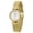 Gold, variant on BERNY Small Gold Watches for Women Dainty Ladies Wrist Watch with Rose Shaped Case, Zircon on Bezel and Stainless Steel Mesh Band, Luxury Birthday Gifts