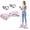 Pink, variant on ZUNMOS Slim Waist Twister, Silent Ab Toner with Resistance Bands, 300 lbs Capacity Core Workout Board for Home Gym, Pink