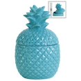 thumbnail image 1 of Urban Trends Collection 44203 20 oz Small Ceramic Pineapple Canister, Blue, 1 of 3