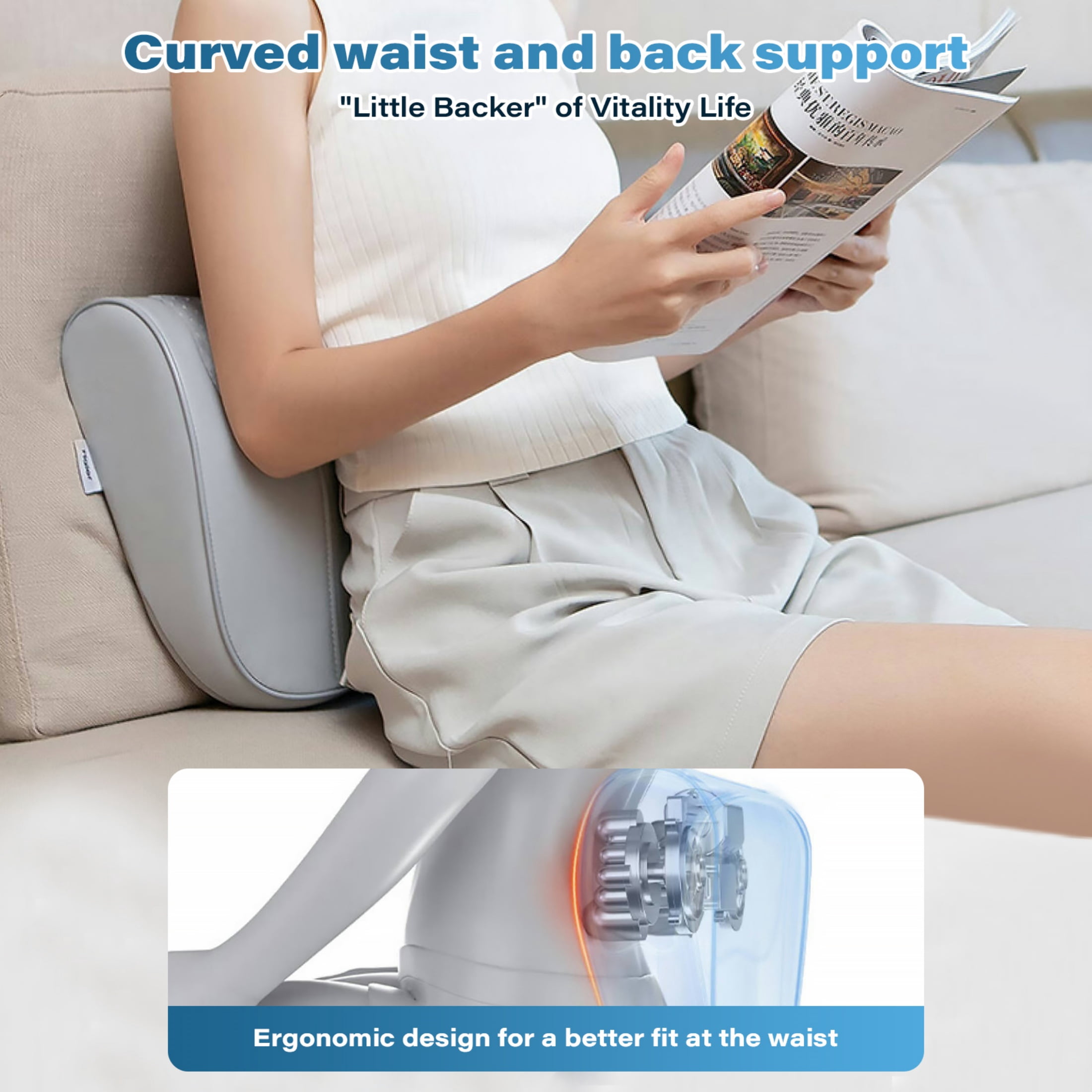 INSMART Back Massager with Heat, Shiatsu Back and Neck Massager with 3D Deep Tissue Kneading for Back Shoulder Legs Arms Body Pain Relief, Massage Pillow at Home Office Car Use(All-New)