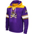 thumbnail image 2 of Men's Colosseum Purple ECU Pirates 2.0 Lace-Up Pullover Hoodie, 2 of 3