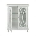 thumbnail image 2 of Teamson Home Florence Freestanding Two-Door Floor Storage Accent Cabinet with Decorative Glass Panels, White, 2 of 9