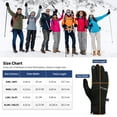 thumbnail image 3 of Men Women Winter Gloves With Touchscreen Fingers Anti-Slip Thin Water Resistant Warm Thermal Snow Gloves Cold Weather Bike Glove for Ski Running Driving Cycling Snowboarding Hunting Black M, 3 of 7