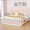 Pink, variant on SIBEDS Queen LED Bed Frame, Teddy Fleece Upholstered Platform Bedframe, No Box Spring Needed, Pink
