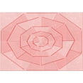 thumbnail image 1 of Ahgly Company Indoor Rectangle Patterned Pastel Red Pink Area Rugs, 7' x 10', 1 of 6