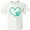 AA-White, variant on Inktastic Teal Heart with Paw Print Youth T-Shirt