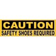 thumbnail image 2 of 10in x 3in Caution Safety Shoes Required Sticker, 2 of 2