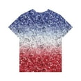 thumbnail image 4 of IYYVV 4Th Of July Shirts Tops Dressy Casual Short Sleeve Crewneck Stars Stripes Graphic Tshirts Casual Soft Blouses Spring Athletic Beach Clothes For Women Red L, 4 of 4