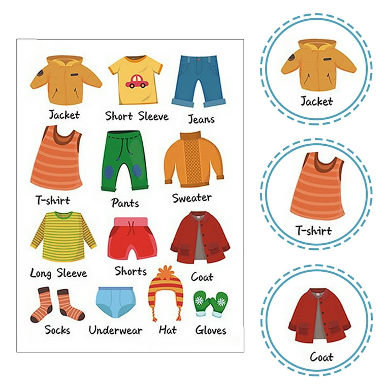 Labels Clothing Wardrobe Kids Stickers Clothes Sort Dresserbaby Drawer  Decals Storage Closet Nursery Home Childrens 