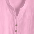 thumbnail image 6 of ClodeEU Womens Summer V Neck Short Sleeve Tops Shirts, Dressy Casual Blouse Spring Vacation Tshirts Clothes Pink,Womens Plus S, 6 of 7