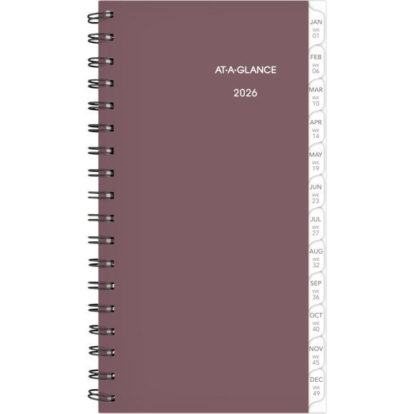 AT-A-GLANCE 2026 Planner Refill, Weekly, 3-1/4" x 6-1/2", Portable Size 2 (064-287-26)