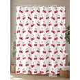 thumbnail image 4 of Red Vintage Cherry Shower Curtain, Watercolor Fruit Pattern Bathroom Decor Curtains Set with Hooks, White Green Waterproof Fabric Home Accessories， Stall 36 X 78 Inch, 4 of 6