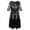 Black, variant on Women Vintage 1920s Sequin Evening Performance Costume Dresses Floary Beaded Cocktail Flapper Dress